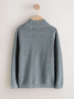 Torsadé gris anthracite - Cardigan zippé en tricot (3-16ans)