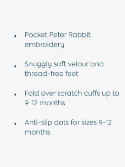 Tout-en-un JoJo Maman Bébé en velours à pieds