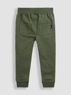 Tracteur vert kaki - Lot de 2pantalons de jogging JoJo Maman Bébé à motif appliqué genou et uni