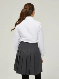 Trutex Blanc Coupe ajustée Manches longues 3 Lot School Chemises