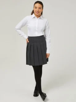 Trutex Blanc Coupe ajustée Manches longues 3 Lot School Chemises