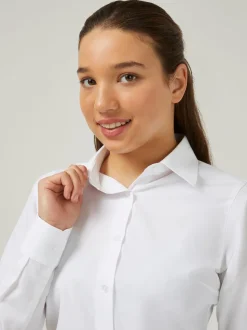 Trutex Blanc Coupe ajustée Manches longues 3 Lot School Chemises