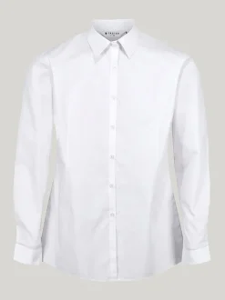 Trutex Blanc Coupe ajustée Manches longues 3 Lot School Chemises