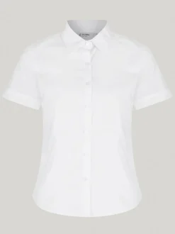 Trutex Lot de 2 chemises blanches slim à manches courtes pour l’école