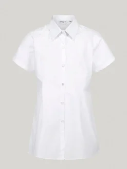 Trutex Lot de 3 chemises blanches slim à manches courtes pour l’école