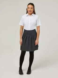 Trutex White Regular Fit Manches courtes  3 Pack School Shirts