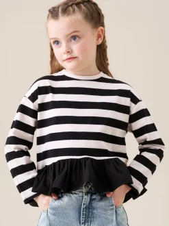 T-shirt Angel & Rocket Marley rayé à peplum