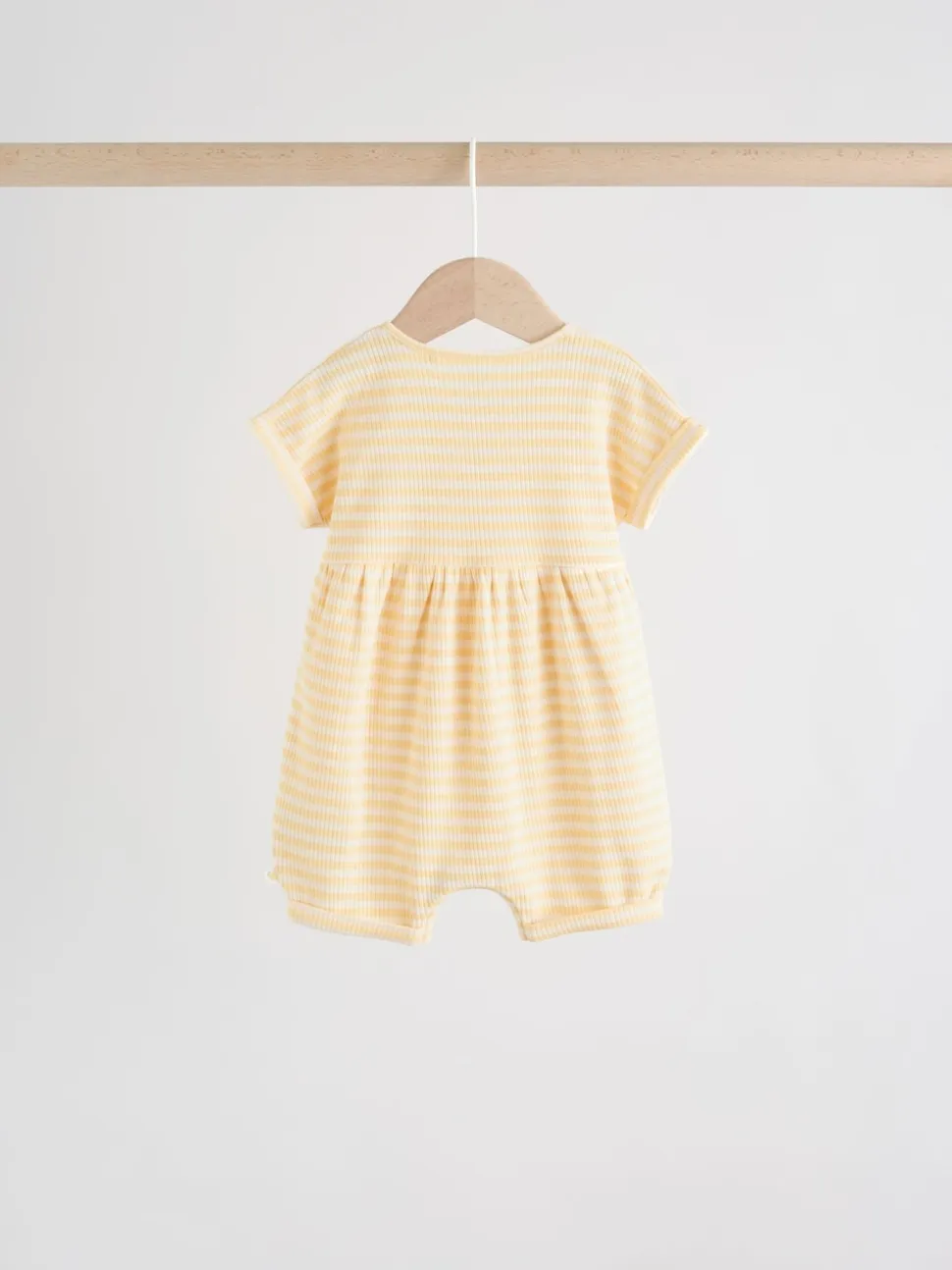 T-shirt bleu et citron imprimé à boutons - Lot de 3 barboteuses bébé en jersey