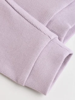 tulipe Crème/Violet - Ensemble de Hauts et Leggings en polaire Bébé 2 pièces (0mois-2ans)