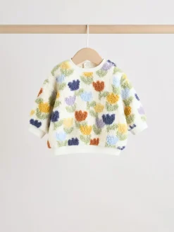 tulipe Crème/Violet - Ensemble de Hauts et Leggings en polaire Bébé 2 pièces (0mois-2ans)