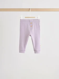 tulipe Crème/Violet - Ensemble de Hauts et Leggings en polaire Bébé 2 pièces (0mois-2ans)