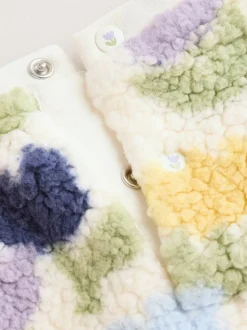 tulipe Crème/Violet - Ensemble de Hauts et Leggings en polaire Bébé 2 pièces (0mois-2ans)