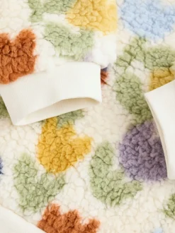 tulipe Crème/Violet - Ensemble de Hauts et Leggings en polaire Bébé 2 pièces (0mois-2ans)