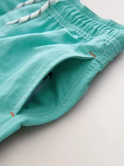 Turquoise Blue - Short de bain à coutures contrastées (3-16ans)