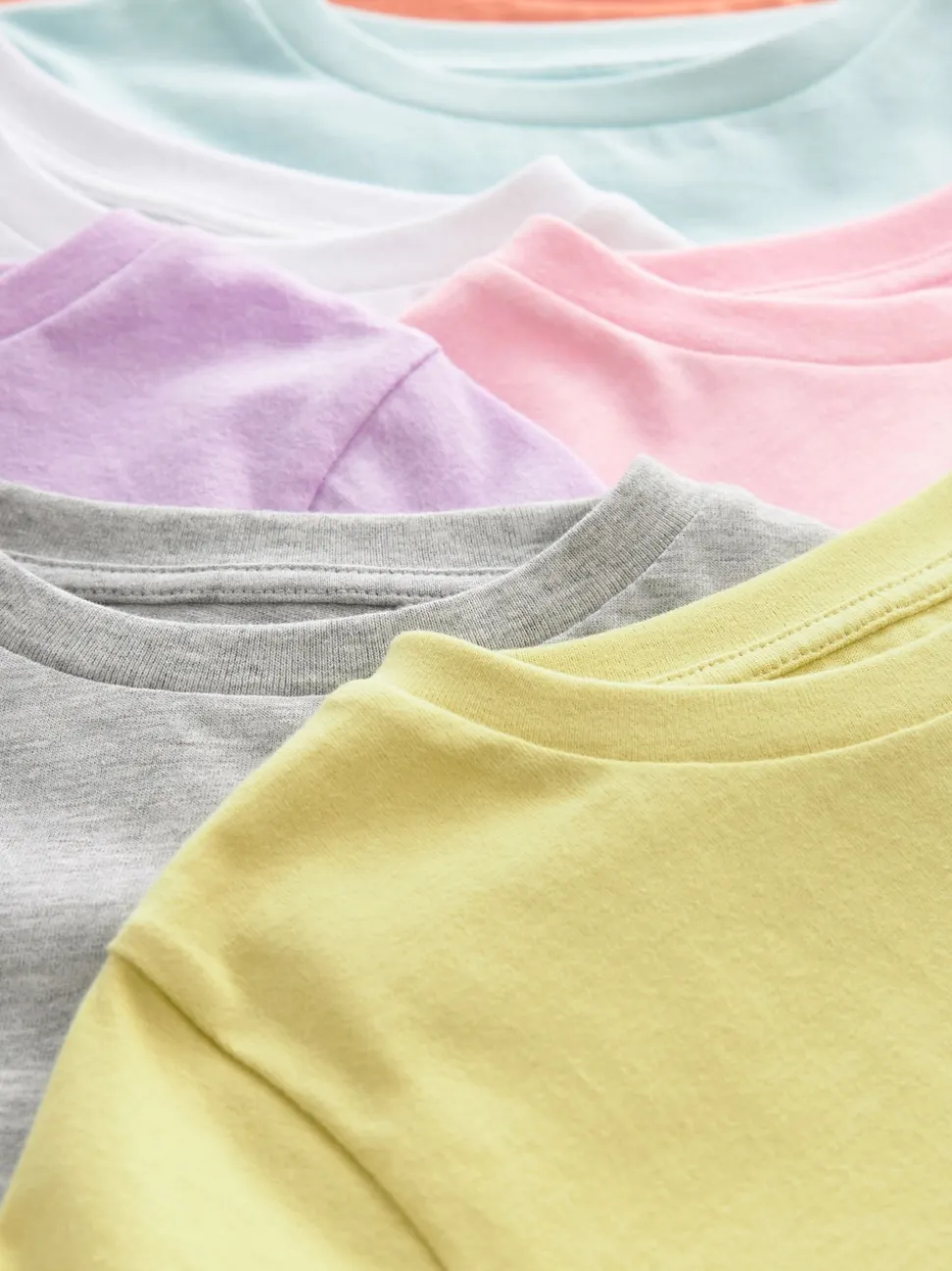 Unis multicolore pastel - Pack T-shirt 7 (3-16ans)
