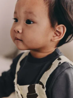 Vache anthracite/Crème - Ensemble Salopettes et Body BÉBÉ 2 Pieces (0mois-3ans)