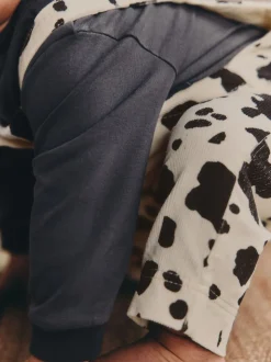 Vache anthracite/Crème - Ensemble Salopettes et Body BÉBÉ 2 Pieces (0mois-3ans)