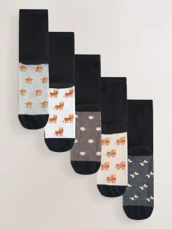 Vache Hamish Highland - Semelle intérieure Ankle Socks 5 Pack
