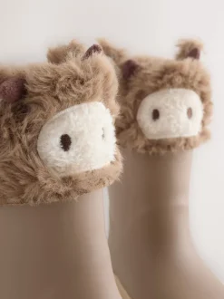 Vache Marron Hamish - Bottes de pluie à revers doublés