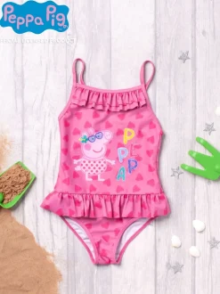 Vanilla Underground Girls Peppa Pig Swimsuit and Towel poncho set.