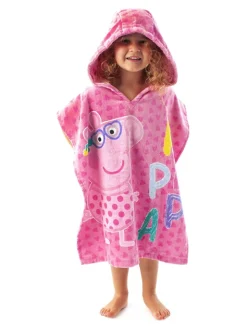 Vanilla Underground Girls Peppa Pig Swimsuit and Towel poncho set.