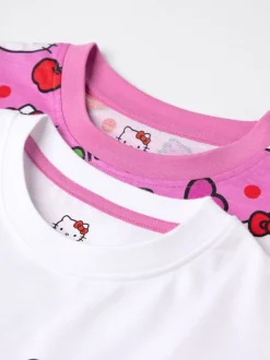 Vanilla Underground Hello Kitty Filles Ensemble pyjama à manches courtes 100% coton Lot de 2