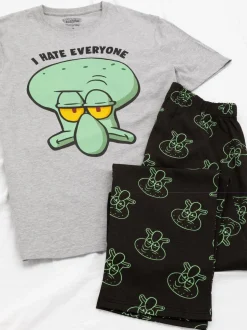 Vanilla Underground Mens SpongeBob SquarePants Manches courtes Long Leg Licensed Pyjamas