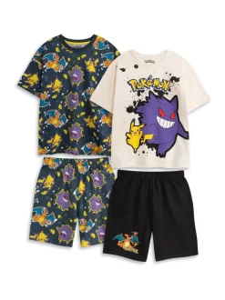 Vanilla Underground Pyjamas en coton Pokemon multicolore à manches courtes Ensemble Lot de 2