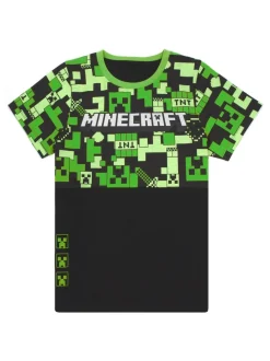 Vanilla Underground Pyjama garçon Minecraft à manches courtes et jambe courte 100% coton