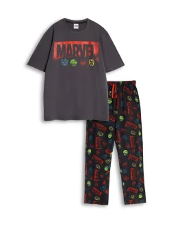 Vanilla Underground pyjama long Marvel Avengers 100% coton à manches courtes