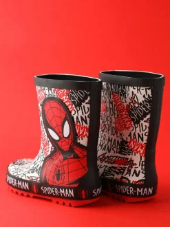 Vanilla Underground Spiderman Garçons Wellies with Handles
