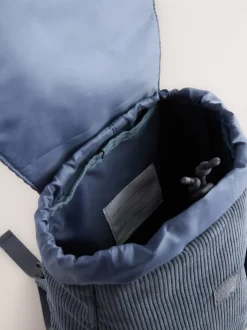 Velours côtelé bleu - Sac à dos monstre