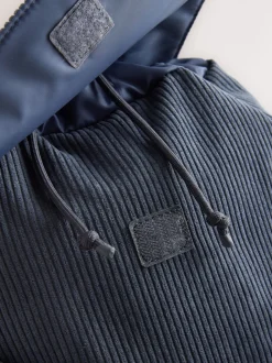 Velours côtelé bleu - Sac à dos monstre