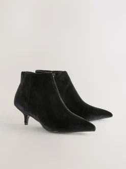 Velours noir - Bottes Forever Comfort® Kitten heel