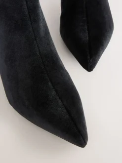 Velours noir - Bottes Forever Comfort® Kitten heel
