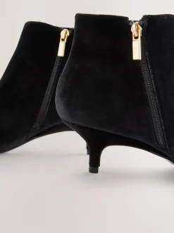 Velours noir - Bottes Forever Comfort® Kitten heel