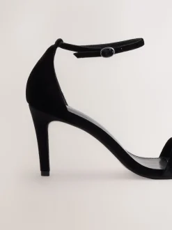 Velours noir - Sandales Forever Comfort® à talons et brides