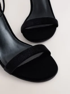 Velours noir - Sandales Forever Comfort® à talons et brides