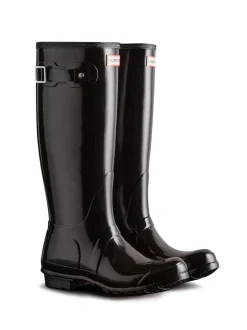 Vernies noires - Hunter Wellies Original Grand pour femmes