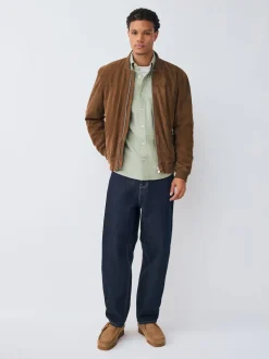 vert - Ajustement régulier - Chemise Oxford à manches longues