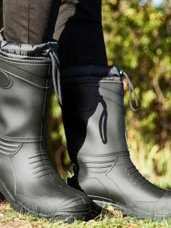 Vert - Bottes en caoutchouc doublées