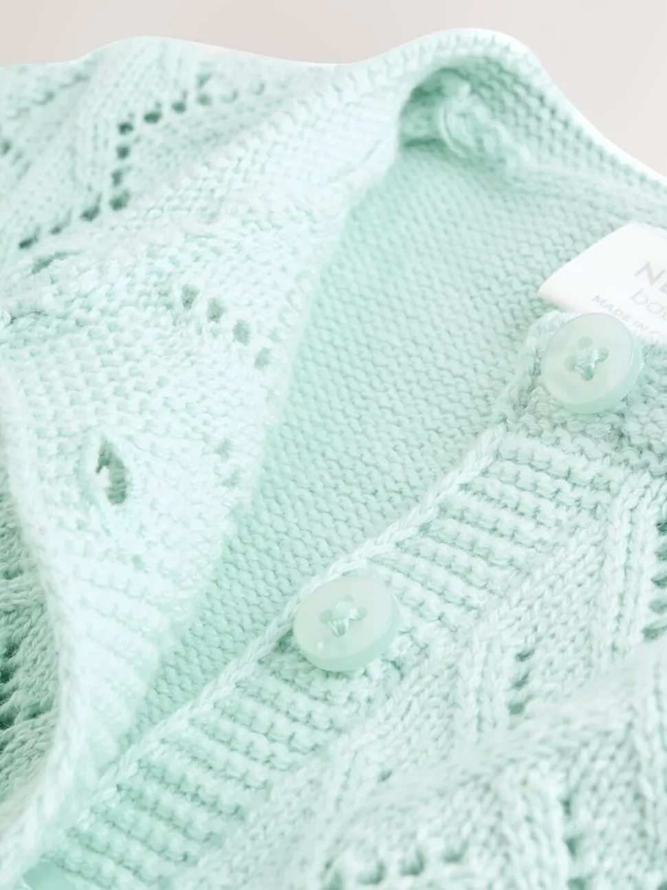 Vert - Cardigan en maille pointelle bébé (0mois-2ans) (0mois-2ans)