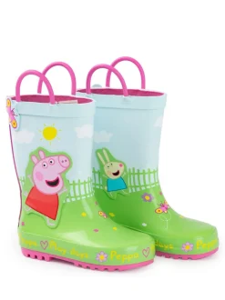 Vert - Chaussures de pluie Vanilla Underground Peppa Pig pour enfants avec poignées