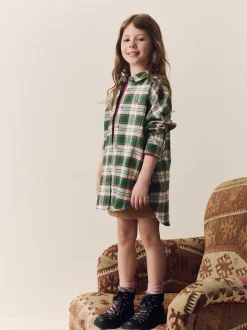 Vert - Chemise à carreaux (3-16ans)