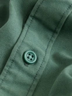 Vert - Chemise Oxford teintée en pièce à manches longues