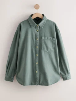 Vert - Chemises oversize en Denim
