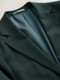 Vert - Coupe ajustée Flannel Costume Veste