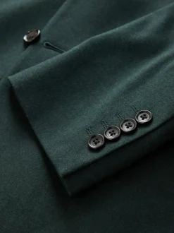 Vert - Coupe ajustée Flannel Costume Veste