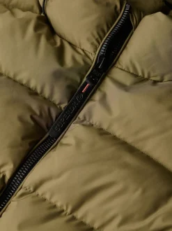 Vert - Doudoune Superdry de sport à capuche