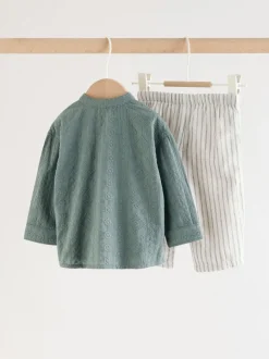 Vert - Ensemble chemise et pantalon bébé (0mois-3ans)
